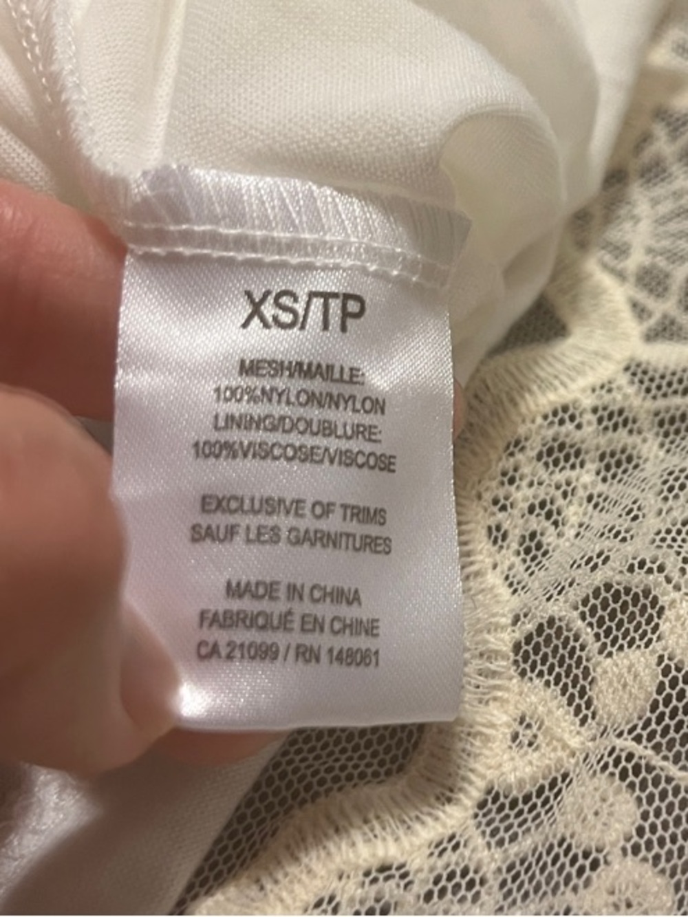 Ardene Ivory Mesh Crochet Racerback Tank Semi-Sheer Mini Dress - Picture 8 of 12